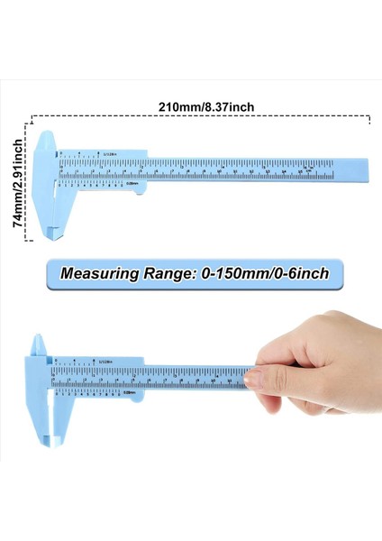 20 Adet 150 mm Mini Plastik Kaliper Vernier Kaliper Çift Ölçekli Sürgülü Gösterge Ölçüm Aracı Öğrenci Ofisi Için 5 Renk (Yurt Dışından) fırsatları