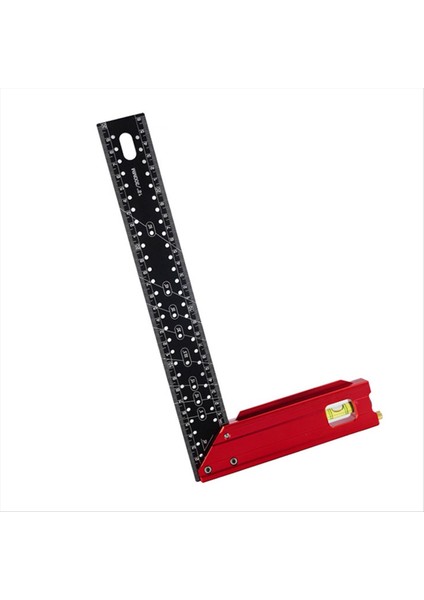 Yeni Yüksek Hasta Alüminyum Alaşım Çok Function 90 Derece Ahşap Işleme Kare Kombinasyonu Kare Delik Cetvel 30CM (Yurt Dışından)