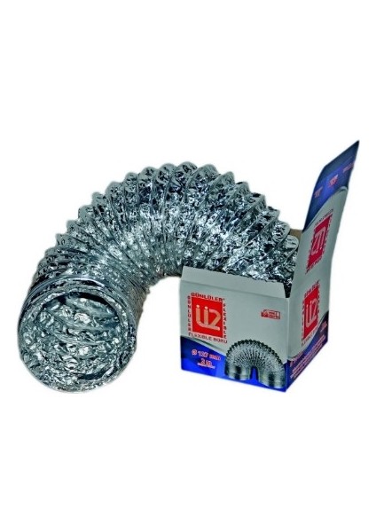 Flex Ø 127 mm Alüminyum Telli Izolesiz Flexible Esnek Hava Kanalı - Davlumbaz ve Aspiratör Borusu (2 Mt) fiyatları