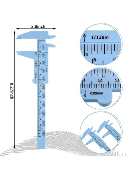 5pcs Kaş Ölçüm Cetveli Kaş Hareketli Cetvel Ölçüm Aracı Vernier Caliper Öğrenci Ofisi Için Çift Ölçekli Cetvel (Yurt Dışından) fırsatları