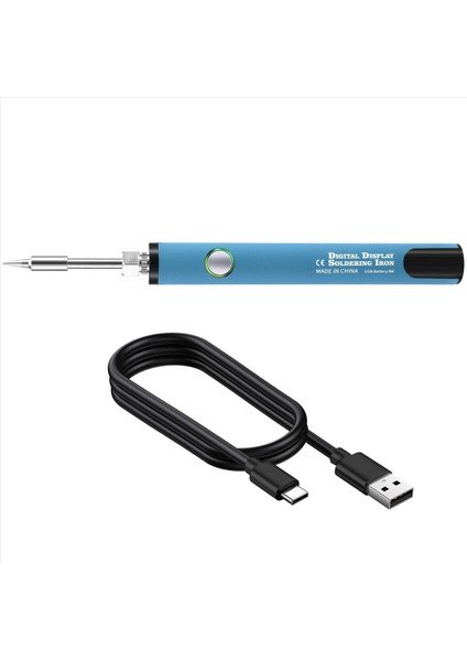 510 Iplik Mini Lehimleme Demir Kiti 3 Şaraplı Ayarlanabilir Voltaj Lehekleme Demir Ipucu 650MAH USB Şarj Edilebilir Gökyüzü Mavisi (Yurt Dışından) fiyatları