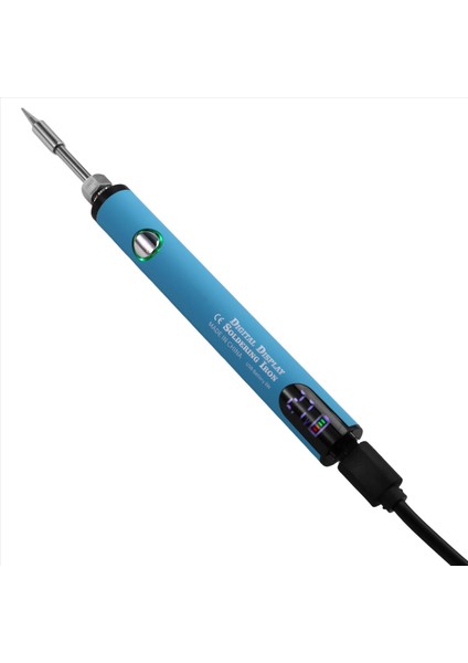510 Iplik Mini Lehimleme Demir Kiti 3 Şaraplı Ayarlanabilir Voltaj Lehekleme Demir Ipucu 650MAH USB Şarj Edilebilir Gökyüzü Mavisi (Yurt Dışından) modelleri
