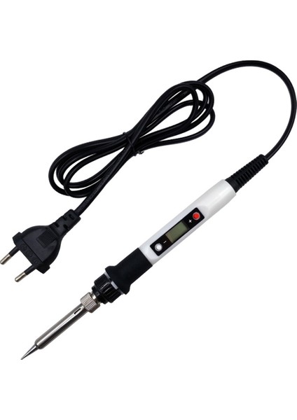 Ayarlanabilir Sıcaklık Lehimleme Demir LCD Kaynak Aracı Lehim Ekipman Bakım Aracı 220V Ab Fiş Beyaz (Yurt Dışından)