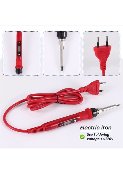 220V 80W LCD Elektrikli Havalandırma Demir 908S Li Hacking Demir Uçları ve Kitleri ile Ayarlanabilir Sıcaklık Lehim Demir Eu Fişi (Yurt Dışından) indirimleri