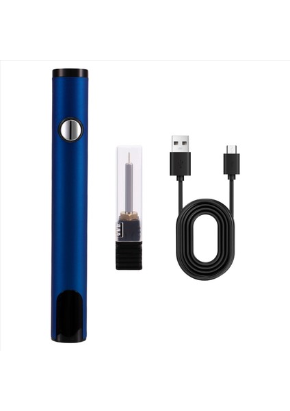 510 Iplik Pil Sepeti Kalemi Elektrikli Havalandırma Demir Kaynak Kiti Sıcak Iplik Kafası Mavisi ile Ayarlanabilir Voltaj (Yurt Dışından)