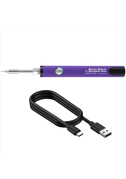 510 Iplik Mini Lehimleme Demir Kiti 3 Şaraplı Ayarlanabilir Voltaj Havalandırma Demir Ipucu 650MAH USB Şarj Edilebilir Menekşe (Yurt Dışından) fiyatları