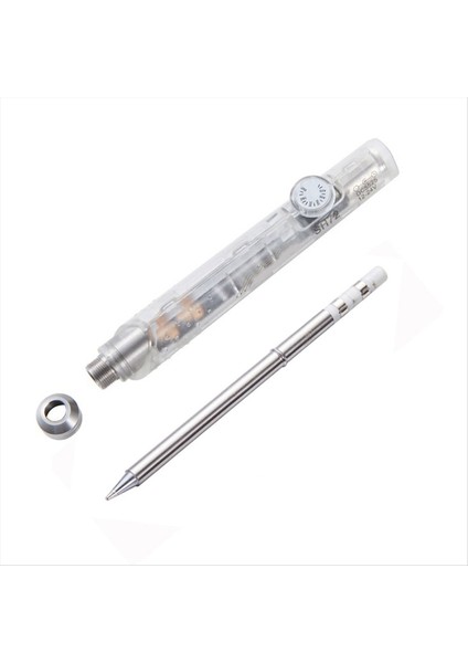 SH72 Lehimleme Demir 65W 12-24V 220-400 ℃ Ayarlanabilir Sıcaklık SH72 B2 Kaynak Aracı T12 Şeffaf Beyaz (Yurt Dışından)