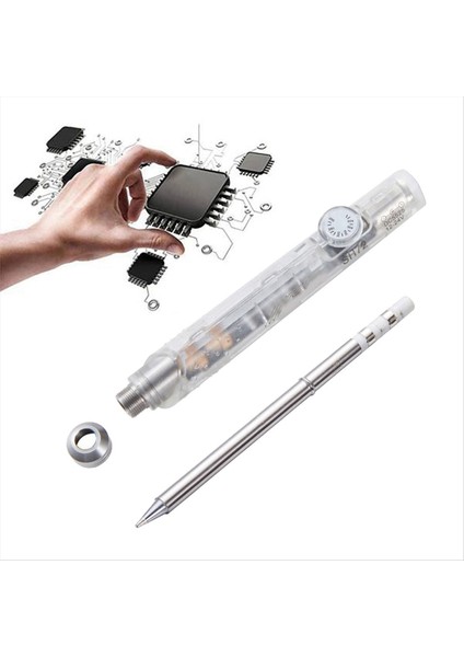 SH72 Lehimleme Demir 65W 12-24V 220-400 ℃ Ayarlanabilir Sıcaklık SH72 B2 Kaynak Aracı T12 Şeffaf Beyaz (Yurt Dışından) modelleri