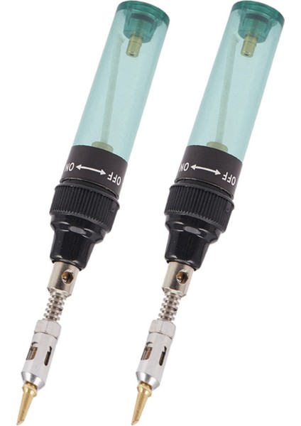 2x Kablosuz Lehimleme Demir MT-100 Bütan Gaz Havalandırma Demir Kalem (Yeşil) (Yurt Dışından)