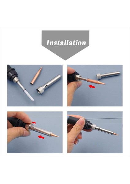 900 Saf Bakır Lehimleme Demir Uç Magnetik Olmayan Kaynak Lehim Kafaları Yedek Lehim Kafaları Alet Aksesuarları (Yurt Dışından) indirimleri