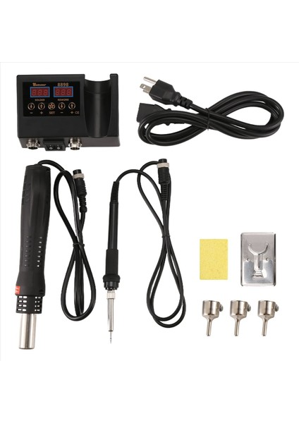 2in1 Lehim Istasyonu 8898 Dijital Ekran Kaynak Yeniden Yeniden Işleme Istasyonu Elektrikli Havalandırma Demir Sıcak Hava Onarım Araçları (Yurt Dışından)