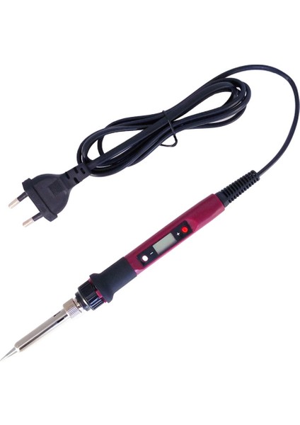 Ayarlanabilir Sıcaklık Lehimleme Demir LCD Kaynak Aracı Lehim Ekipman Bakım Aracı 220V Ab Fiş Mor (Yurt Dışından)