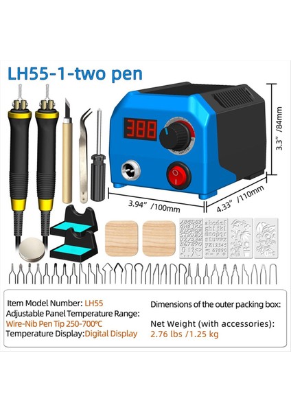 Ahşap Yakma Kiti Ahşap Aracı Dijital Ayarlanabilir Sıcaklık Ahşap Burner Kit Ahşap Brülör Takım Abd Fiş (Yurt Dışından) fırsatları
