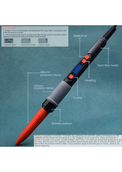 2x Dijital Ekran Sabit Sıcaklık Elektrikli Havalandırma Demir D61 Bakım Özel Lehimleme Aracı 936 Ab Fişi (Yurt Dışından) modelleri