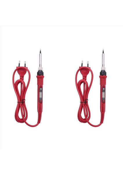 2x 220V 80W LCD Elektrikli Havalandırma Demir 908S Ayarlanabilir Sıcaklık Lehim Demirli Demir Ipuçları Kitleri Eu Fişi (Yurt Dışından)