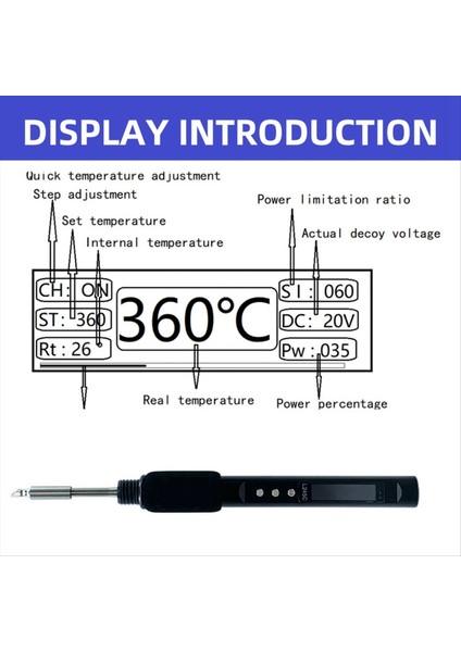 L245C Pd 100W Taşınabilir Elektrikli Happiye Demir 50-500 ° C Ayarlanabilir Sıcaklık 0 99 Inç Renkli Ekran Lehimleme Istasyonu (Yurt Dışından) indirimleri