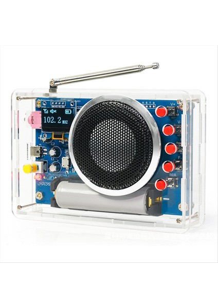 HU-077 Fm Radyo Dıy Kiti OLED Ekran Pil Şarj Edilebilir Kaynak Uygulama Montajı Üretim Kiti (Yurt Dışından) modelleri