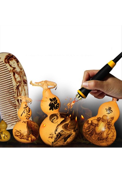 Ahşap Brülör Kiti Isı Pres Makinesi Ahşap Zanaat Alet Kiti Ahşap Havalandırma Demir Kaynak Ekipmanı Pirografi Aracı Abd Fiş (Yurt Dışından) indirimleri