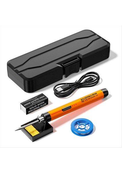 5V Mikro-Usb Lehimleme Demir Kiti Pil Kablosuz Lehim ile Demir Taşınabilir Elektrik Kaynak Makinesi Lehim Pener Portakal (Yurt Dışından)