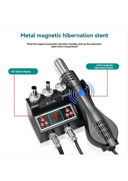 8118 Smd Yeniden Işleme Lehimleme Istasyonu 2&#39 Si 1 Arada Sıcak Hava ve Bga Pcb Ic Onarımı Gelişmiş Kaynak Aracı Abd Fişi (Yurt Dışından) fiyatları