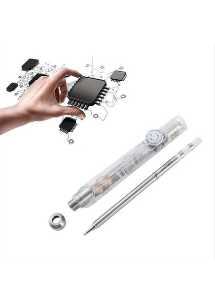 SH72 Lehimleme Demir 65W 12-24V 220-400 ℃ Ayarlanabilir Sıcaklık SH72-BC2 Kaynak Aracı T12 Şeffaf Beyaz (Yurt Dışından) modelleri