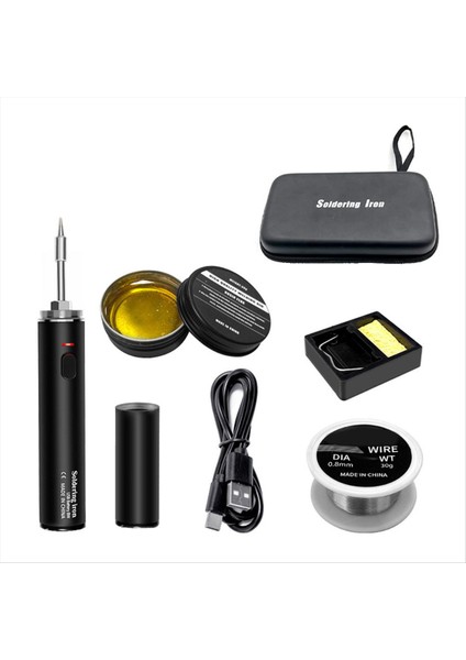 USB Kablosuz Şarj Elektrikli Lehim Teneke Teneke Taşınabilir Lehim Demir USB Hızlı Şarj Onarım Kaynak Aracı Kiti A (Yurt Dışından)