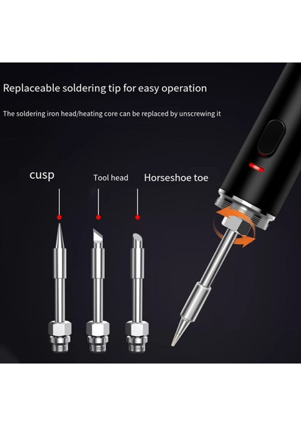 USB Kablosuz Şarj Elektrikli Lehim Teneke Teneke Taşınabilir Lehim Demir USB Hızlı Şarj Onarım Kaynak Aracı Kiti A (Yurt Dışından) modelleri