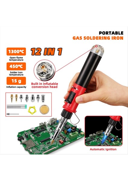 Kablosuz Gaz Havalandırma Demir Isı Tabancası Üfleyici Torçu Self Rignite Anında Başlangıç Ayarlanabilir Alev Kontrol Kaynak Aracı D (Yurt Dışından) fiyatları