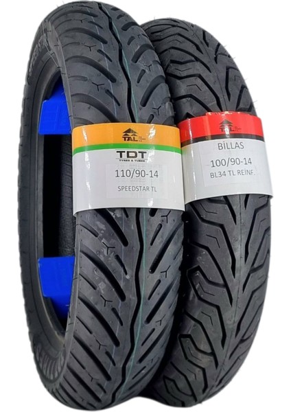 110/90-14 ve 100/90-14 Tl (Tubeless - Dubleks) SPEED/BL034 Lastik Takımı