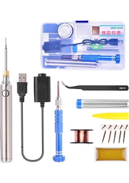 5V 8W Uygun Elektrikli Havalandırma Demir USB Arayüz Elektrikli Havalandırma Demir Seti Pil Lehimleme Demir (Yurt Dışından)