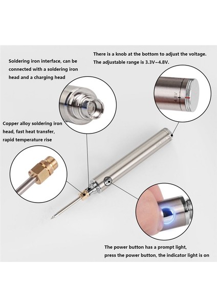 5V 8W Uygun Elektrikli Havalandırma Demir USB Arayüz Elektrikli Havalandırma Demir Seti Pil Lehimleme Demir (Yurt Dışından) fiyatları