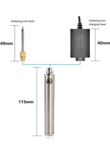 5V 8W Uygun Elektrikli Havalandırma Demir USB Arayüz Elektrikli Havalandırma Demir Seti Pil Lehimleme Demir (Yurt Dışından) fırsatları