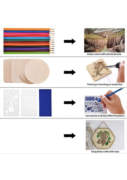 Pirografi Ahşap Kiti 120PCS Ahşap Aracı Ayarlanabilir Sıcaklık Hacking Demir Aracı Ab Tapası (Yurt Dışından) fiyatları