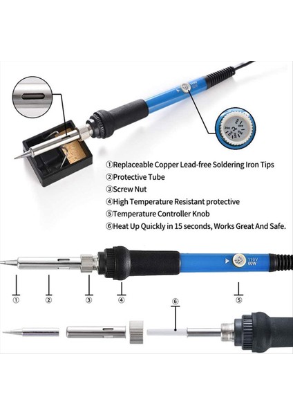 Pirografi Ahşap Kiti 120PCS Ahşap Aracı Ayarlanabilir Sıcaklık Hacking Demir Aracı Ab Tapası (Yurt Dışından) modelleri