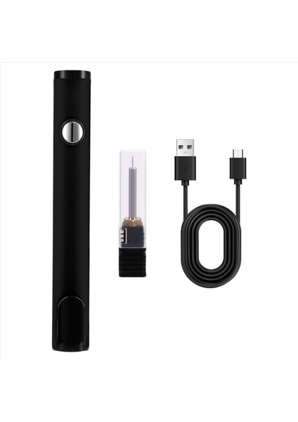 510 Iplik Pil Sepeti Kalemi Elektrikli Havalandırma Demir Kaynak Kiti Sıcak Iplik Kafası ile Ayarlanabilir Voltaj Siyah (Yurt Dışından)