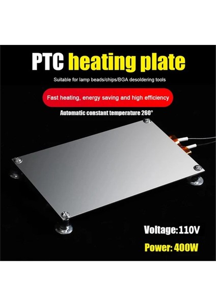400W Ptc Isıtma Plakası Çip Bga Lehimleme Topu Bölünmüş Alüminyum LED Çıkma Kaynak Istasyonu Yıkım Board Araçları 220V (Yurt Dışından) fiyatları