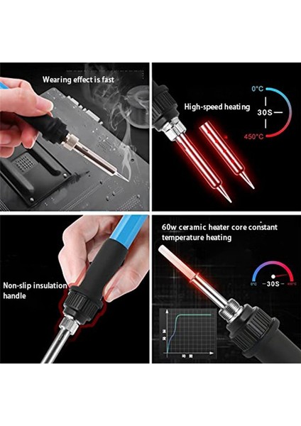 Lehimleme Demir Havzavanlama Demir Seti Ayarlanabilir Sıcaklık (200-450 ° C)/of Switch 60W Lehimleme Demir Abd Fişi (Yurt Dışından) indirimleri
