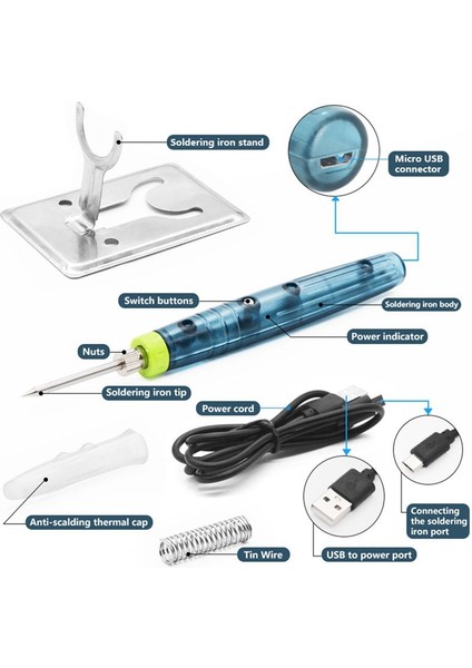 USB Elektrikli Lehimleme Demir 5V Düşük Voltajlı Elektrikli Havalı Demir Takım Aracı (Yurt Dışından) modelleri