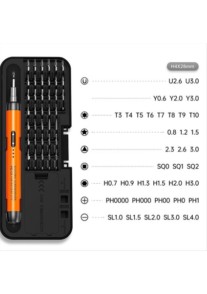 Elektrikli Tornavida Seti Hassas Güç Alet Kiti Şarj Edilebilir Kablosuz Mini Küçük Bitler Mobil Hücre Bilgisayarı Turuncu (Yurt Dışından) indirimleri