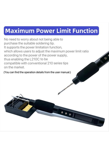 L210C Pd 100W Taşınabilir Elektrikli Hilletme Demiri 50-500 ° C Ayarlanabilir Sıcaklık 0 99 Inç Renkli Ekran Lehimleme Istasyonu (Yurt Dışından)