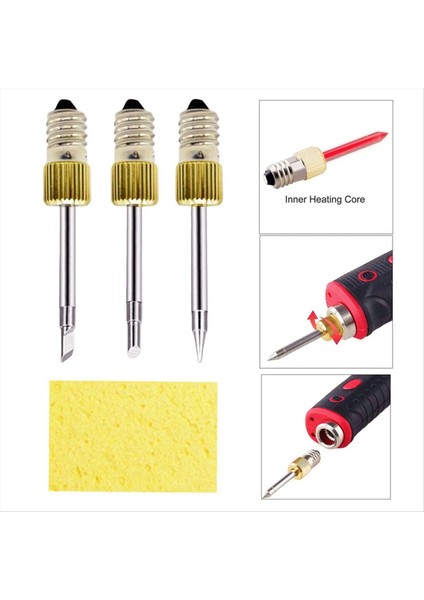 2 Adet Lehimleme Demir Ucu Sünger ile Uş E10 Arayüz Ipuçları USB Lehimleme Ucu Lehimleme Aletleri Set C Tipi (Yurt Dışından) modelleri