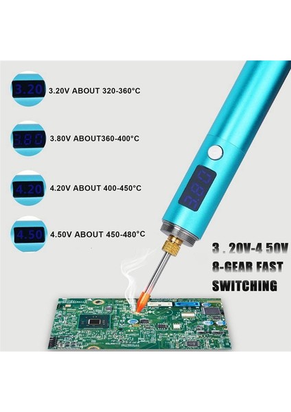 Yüksek Güçlü Kablosuz Lehimleme Demir Şarj Edilebilir Lehimlenebilir LED Ekranlı USB Hızlı Isı ile Taşınabilir Kaldırılabilir Pil (Yurt Dışından) modelleri