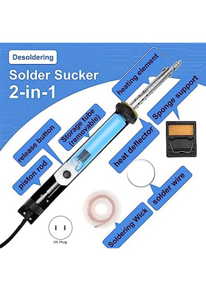 Elektrikli Desoldering Demir 110V Lehim Desoldering Pompası Desoldering Alet Lehim Sucker Aracı Us Fiş (Yurt Dışından) fırsatları