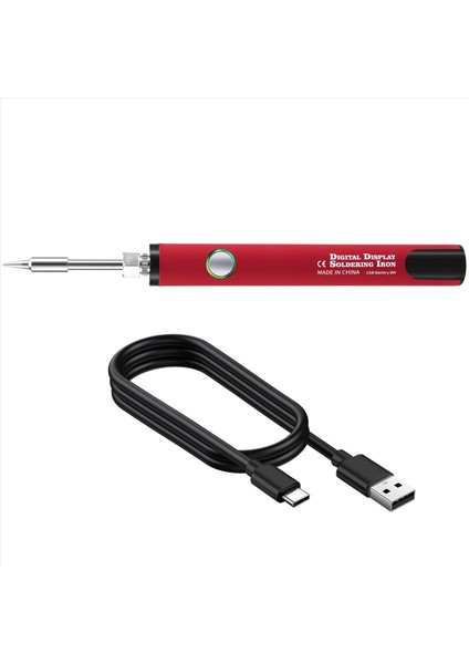 510 Iplik Mini Lehimleme Demir Kiti 3 Şaraplı Ayarlanabilir Voltaj Lehekleme Demir Ipucu 650MAH USB Şarj Edilebilir Pil Kırmızı (Yurt Dışından) fiyatları