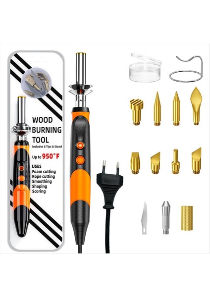 Ahşap Kiti Profesyonel Ahşap Taraflı Kalem Aracı Kabartma/oyma/pirografi Için Ahşap Brülör Ab Fişi (Yurt Dışından)
