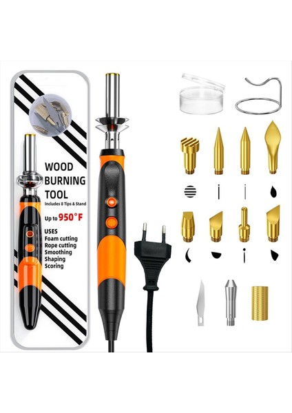 Ahşap Kiti Profesyonel Ahşap Taraflı Kalem Aracı Kabartma/oyma/pirografi Için Ahşap Brülör Ab Fişi (Yurt Dışından) fiyatları