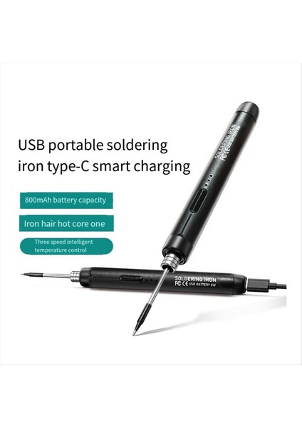 5V Mikro-Usb Lehimleme Demir Kiti Pil Kablosuz Havuzlu Demir Taşınabilir Elektrik Kaynak Makinesi Lehim Kalem Siyah (Yurt Dışından) fırsatları