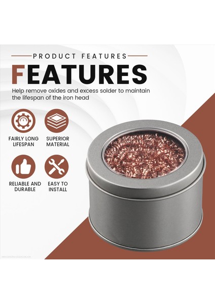 10X Lehimleme Uç Temizleyicileri Desoldering Temizleme Topu Kaynak Havalandırma Demir Kafes Filtresi Metal Kuşkusuz Kutu Kutu (Yurt Dışından) fırsatları