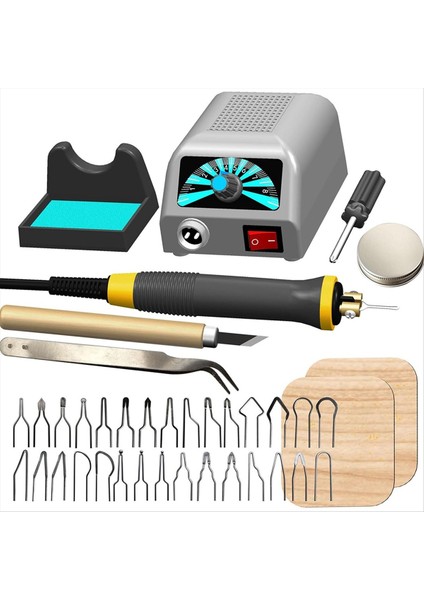 LH20 Ahşap Yakma Kiti Ahşap Aracı Ayarlanabilir Sıcaklık Ahşap Brülör Kiti Profesyonel Ahşap Kiti Abd Fiş (Yurt Dışından)