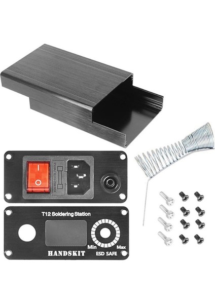 Handsigit T12 Lehimleme Demir Alüminyum Alaşım Kılıfı Lehekleme Istasyonu Alüminyum Siyah Kabuk (Yurt Dışından)